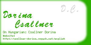 dorina csallner business card
